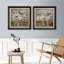 Ensemble de 2 peintures sur toile encadrées-86450446