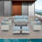 Ingvald Wicker 7 - Person Patio Conversation Set with Cushions-1664341331