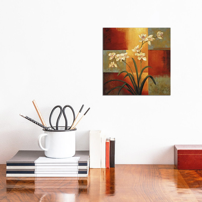 White Orchid by Jill Deveraux - Print on Canvas, 30.48 cm H x 30.48 cm W, Wrapped Canvas