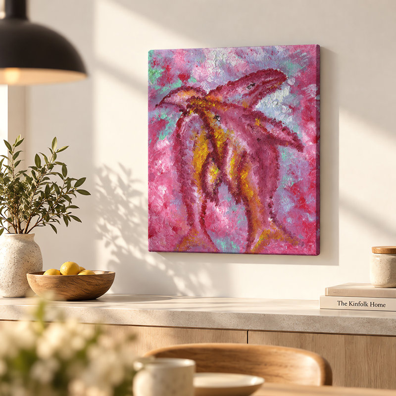 Tableau sur toile Papillon cramoisi, H 14 po x l 11 po, Gallery Wrapped