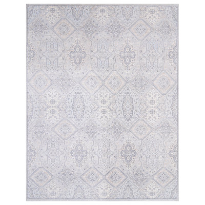 High-Quality Hand-Knotted Light Grey Area Rug