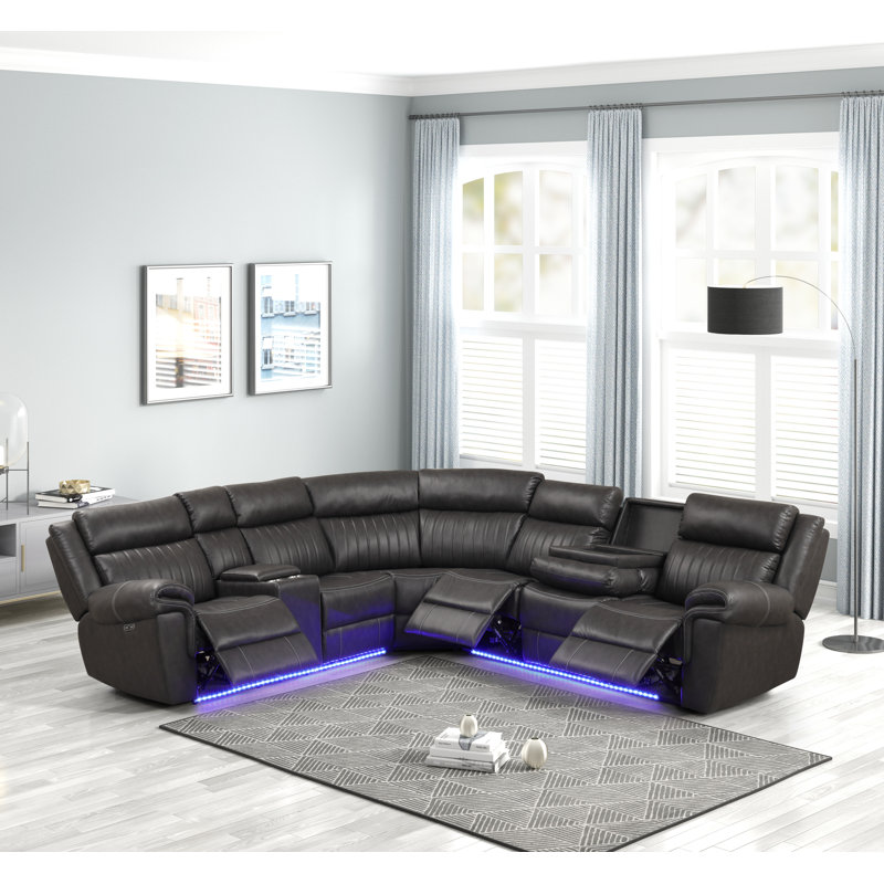 Canapé modulaire rembourré 3 pièces Briehn, Gris