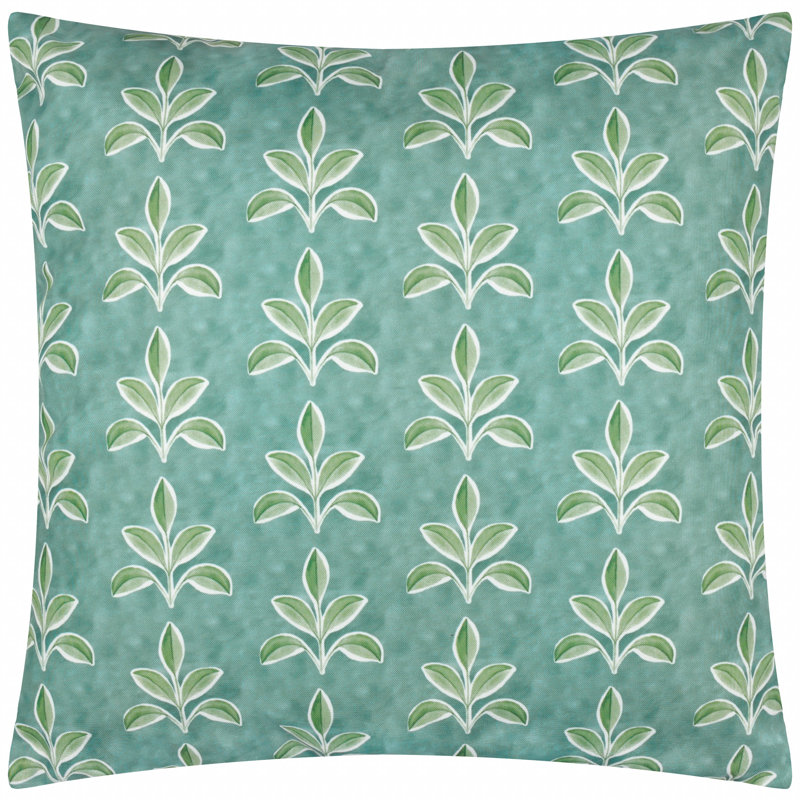 Viola Indoor / Outdoor Floral Blue Square Cushion, Polyester