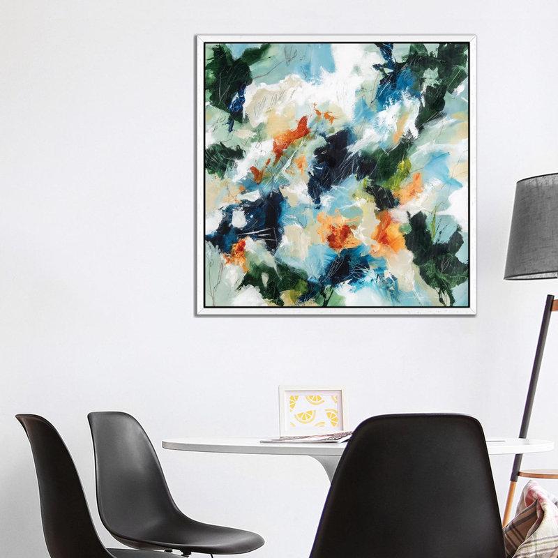 Nature Imprints I by Cristina Dalla Valentina - Painting on Canvas, 93.98 cm H x 93.98 cm W, White Framed