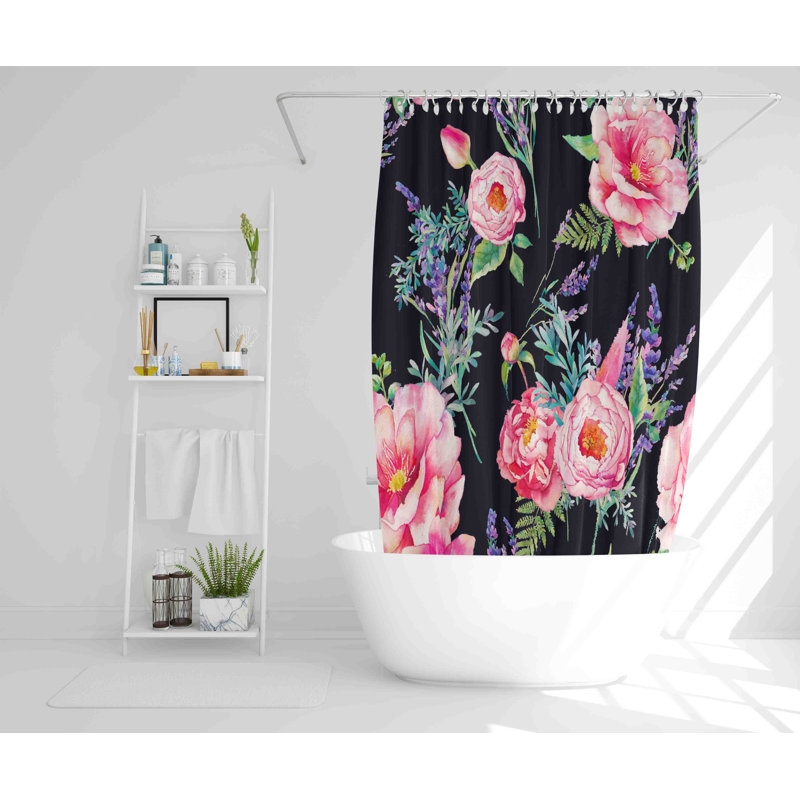 Lulie Polyester Shower Curtain, 168cm H x 168cm W