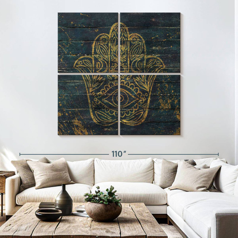 Adella Hamsa, 74" H x 74" W