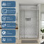 Porte de douche semi-sans cadre à pivot 44-48 "de large x 71" de haut avec verre transparent-106959306