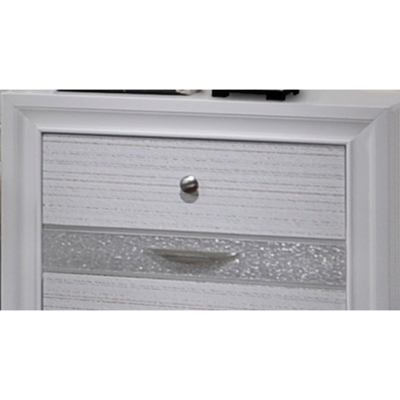 Table de chevet 2 tiroirs Matrix Traditional, Blanc