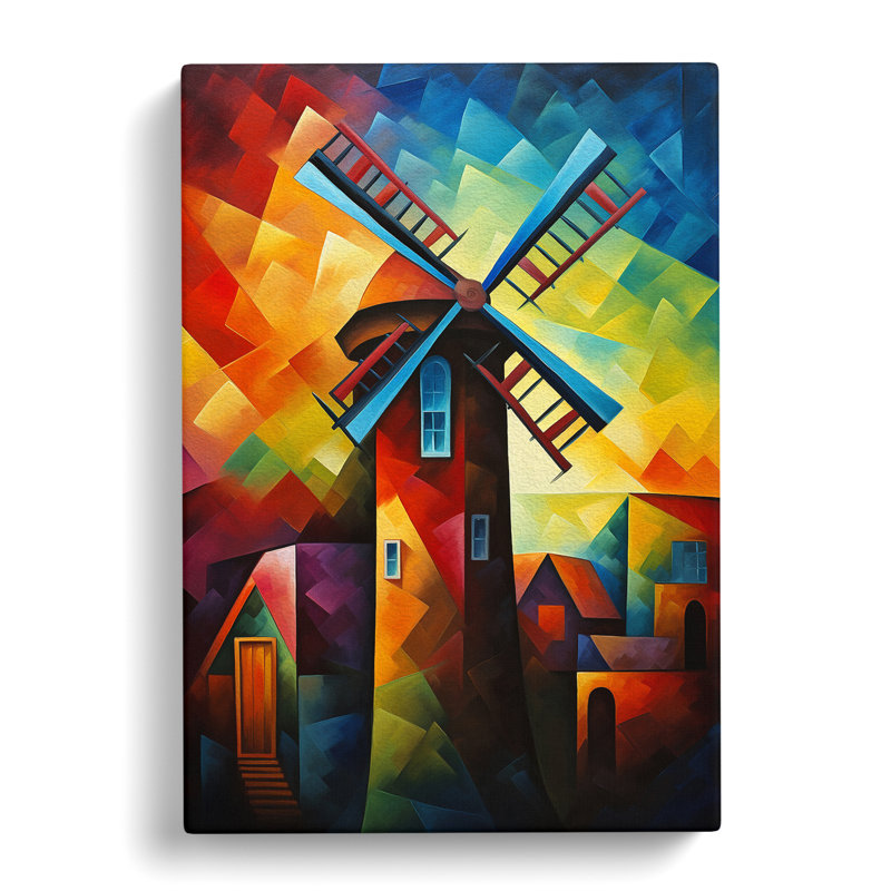 Windmill No.2 - Wrapped Canvas, 60cm H x 40cm W x 3cm D