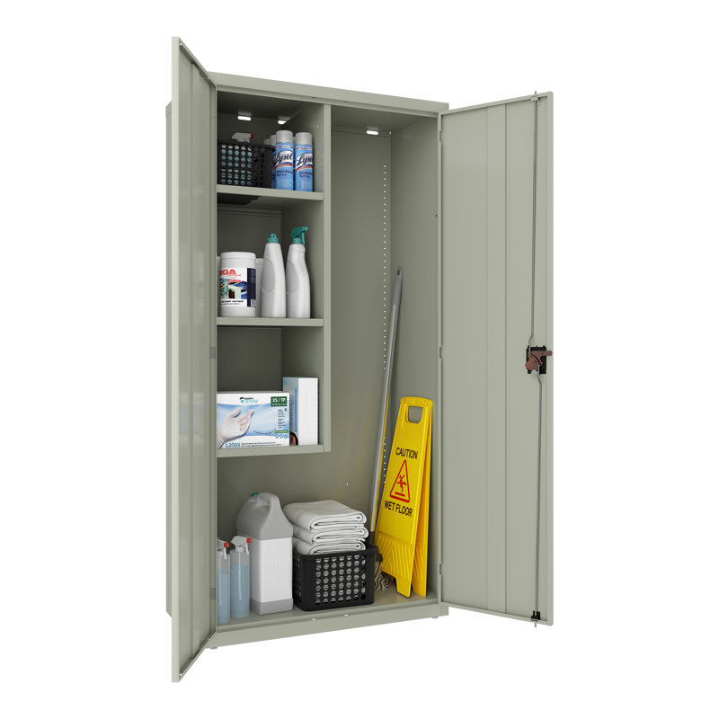 Armoire de rangement à 3 tablettes, Gris