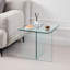 Table de chevet transparente - aucun assemblage requis, coffre-fort pour une utilisation quotidienne, bureau latéral, compact, élégant et fonctionnel