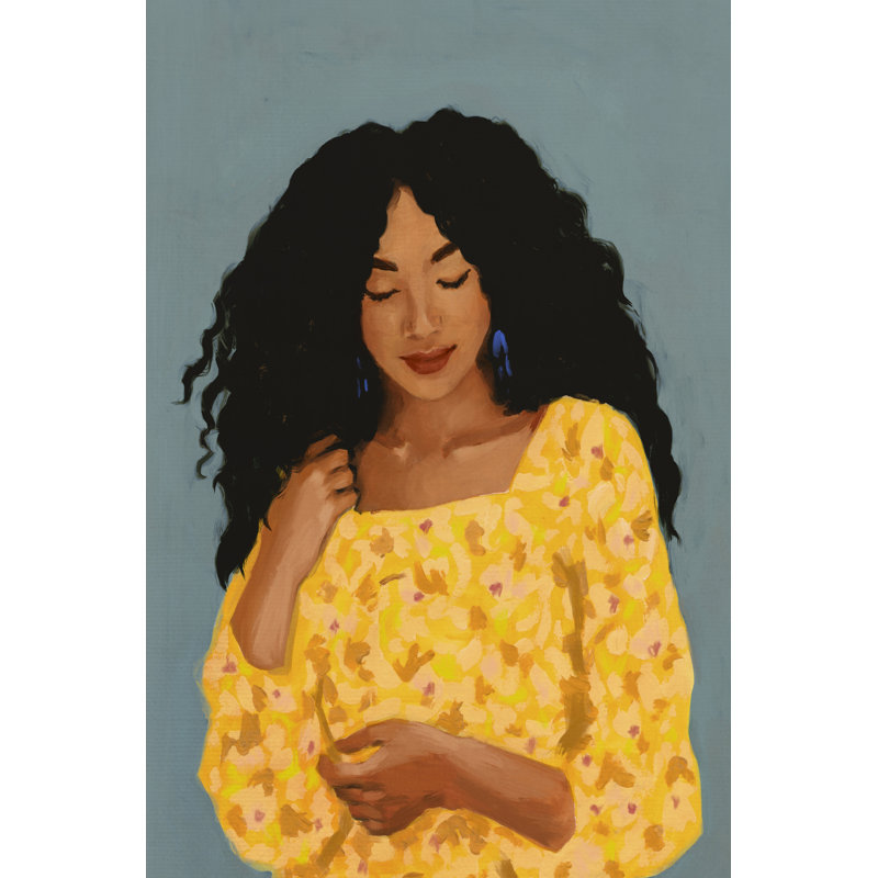 Figure in Yellow Dress by Victoria Barnes - Painting Print, 91cm H x 61cm W, Wrapped Canvas