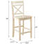 Chaise de comptoir à dossier croisé crème (2) - Design intemporel pour combiner confort et style