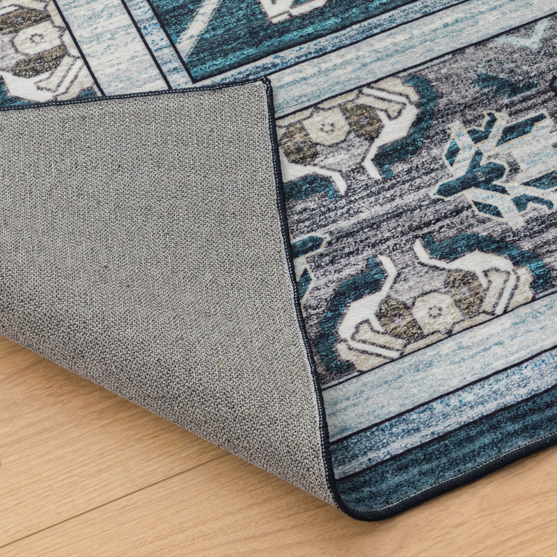 Tapis lavable à la machine LENORE, Rectangle 5 pi x 7 pi