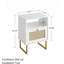Table de chevet en rotin blanc