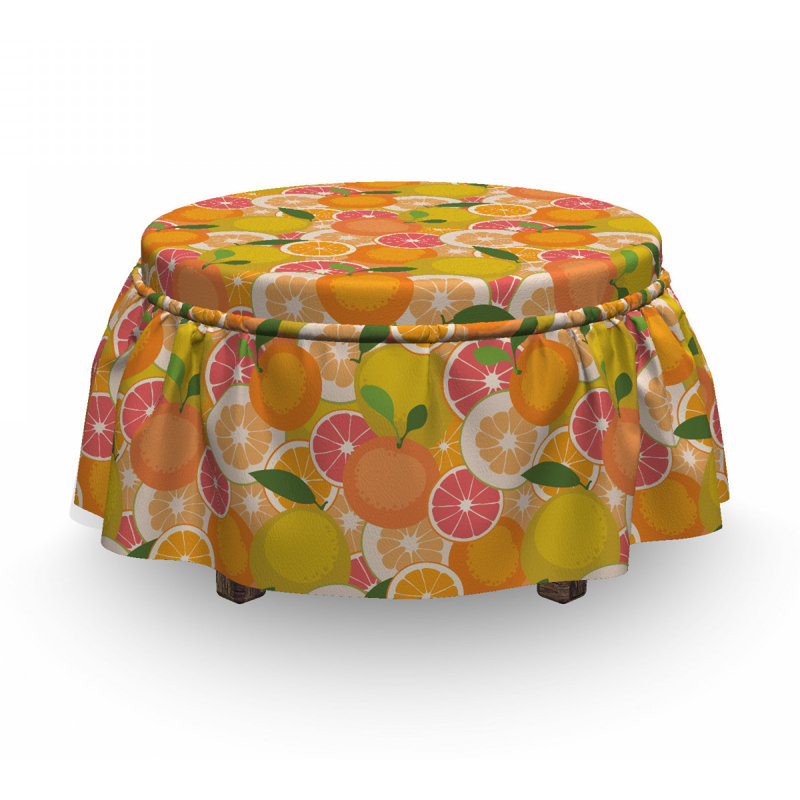 Housse pour repose-pieds fraîche tasty agrume fruit