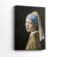 Fille avec une boucle d'oreille perle - Toile tendue avec châssis par Johannes Vermeer-1451788164