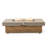 48-Inch Iron Fire Pit Table With Wood Grain