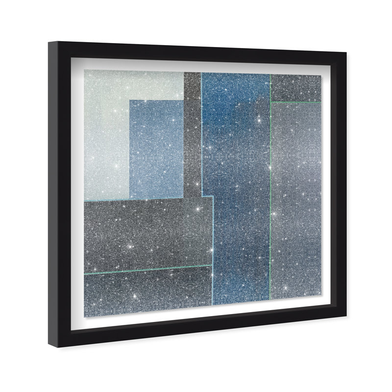 Desert Stillness II Shadowbox Abstract Print by Oliver Gal, Black Frame, 12 x 12, 17.5"H x 17.5"W, Black Frame
