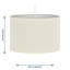 Cotton Round Pendant Shade ( Uno ) in White-1870910295