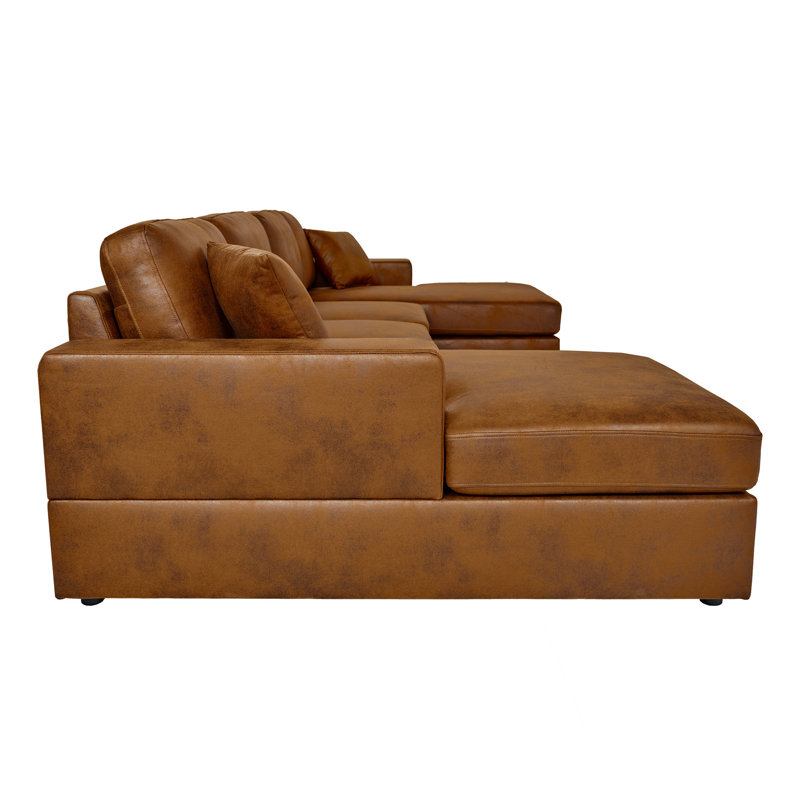 3 - Piece Corduroy Double-Chaise Sectional
