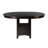 Dark Cherry Counter Height Dining Table with Extension Leaf and Storage Base