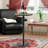 Chaska Round Solid Wood Top Metal Base Dining Table