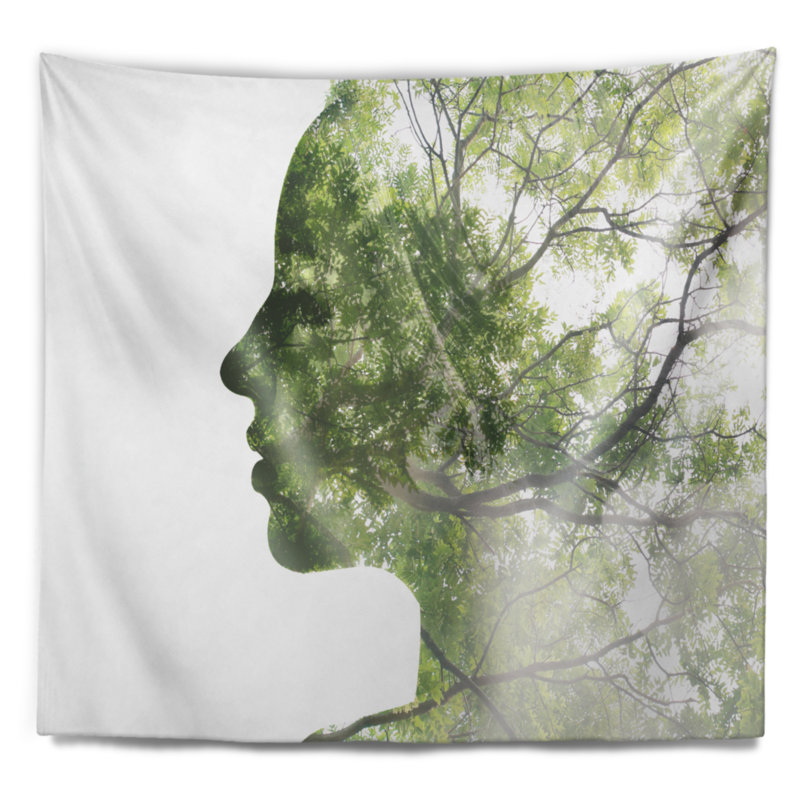 Femme en polyester avec tapisserie avec accessoires suspendus inclus, H 32 po x l 39 po