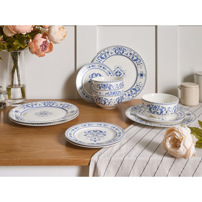 Abydos Porcelain China Dinnerware Set Piece - Service for 4
