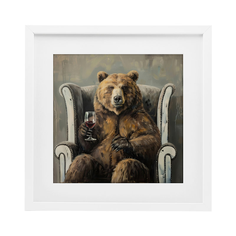 «It Was A Rough Day», reproduction sous verre encadrée, design par Tina LeCour, H 16 po x l 16 po, Cadre blanc côtier