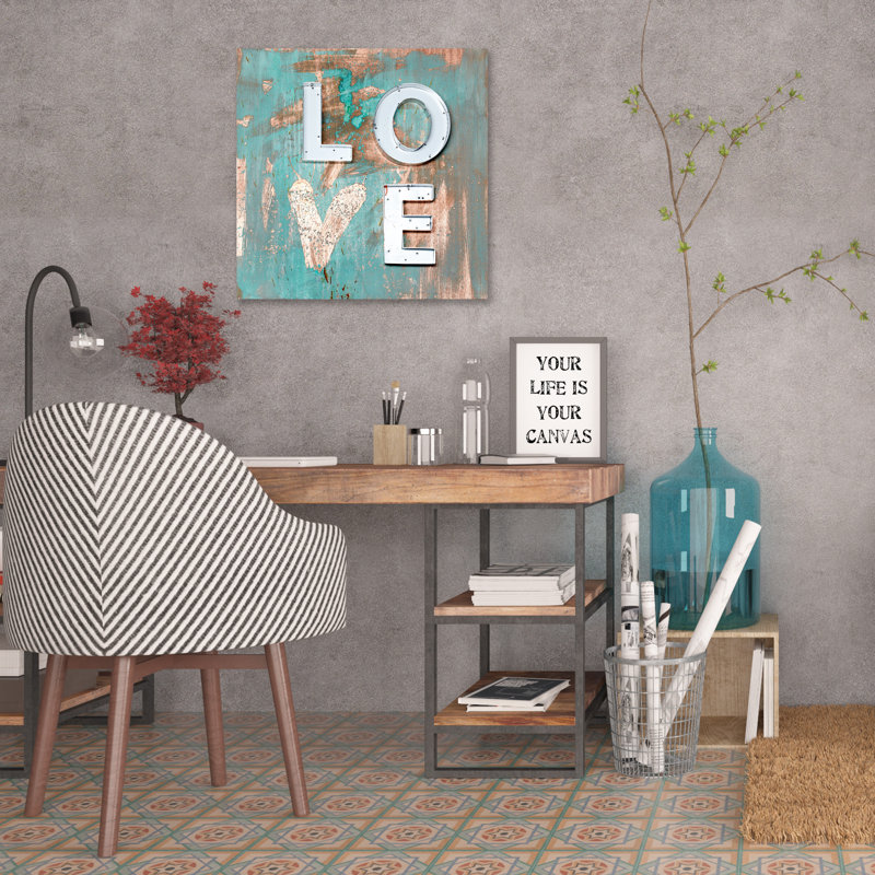 Green Love by Kent Youngstrom - Print on Canvas, 61cm H x 61cm W x 4cm D
