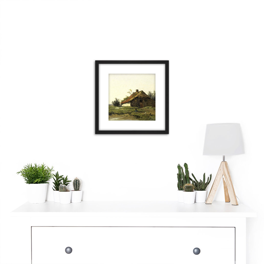Paul Gabriel Farm In The Open Fields by Paul Joseph Constantin Gabriël - Single Picture Frame Painting