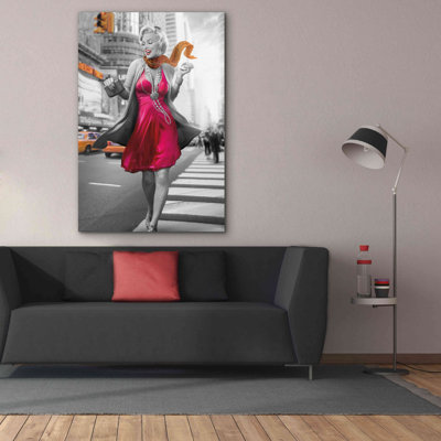 «Marilyn In The City BW» par JJ Brando, art mural sur toile