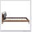 Brown&Gray Leather Bed With 2Pcs Night Lights-1216947479