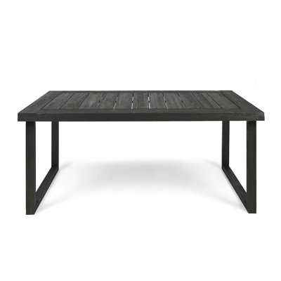 Outdoor 69" Acacia Wood Dining Table, Sandblast