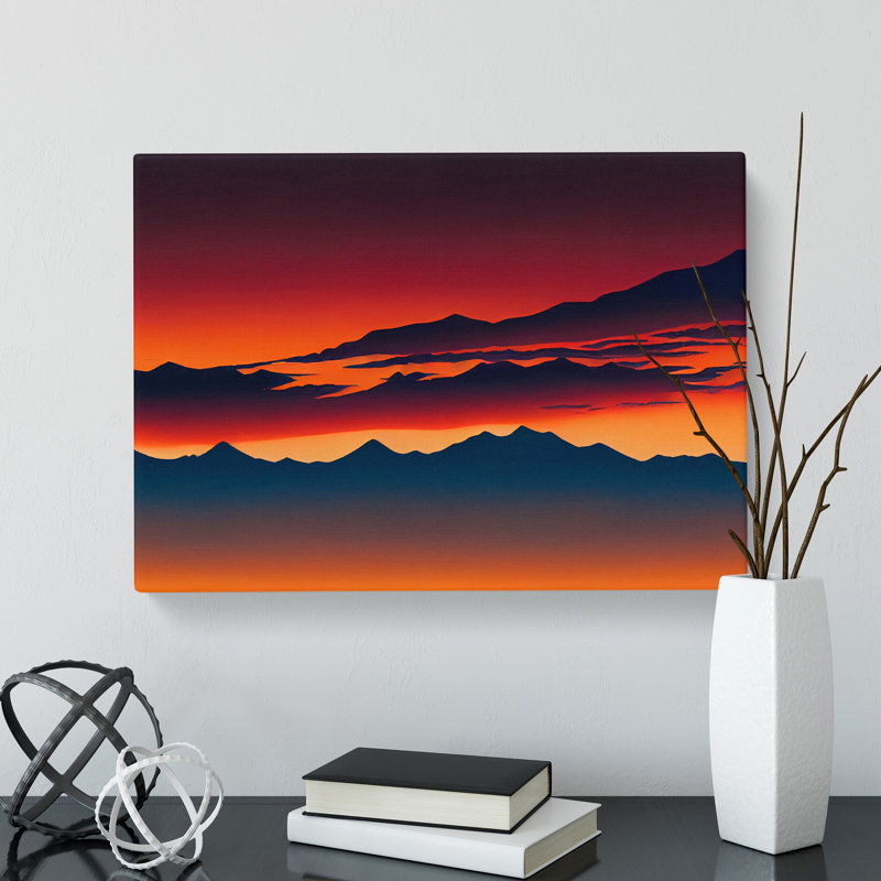 Heartwarming Mountain Sunset - Wrapped Canvas, 50cm H x 76cm W x 3cm D