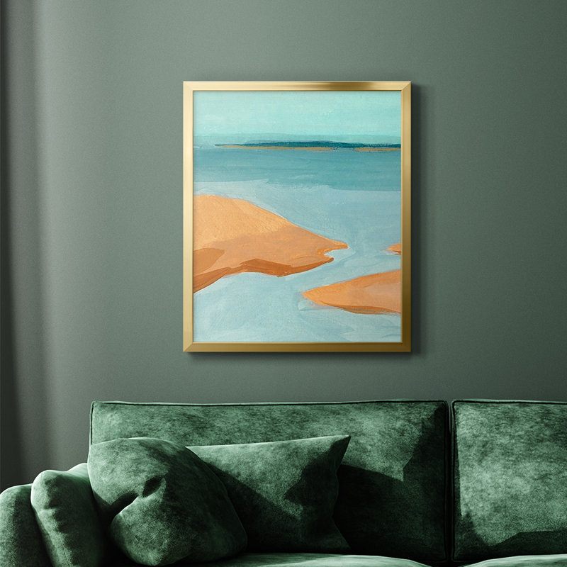 Alberry Out On The Sandbar IV, reproduction d'art sur toile encadrée, Cadre doré, H 24 po x l 20 po x P 1 po