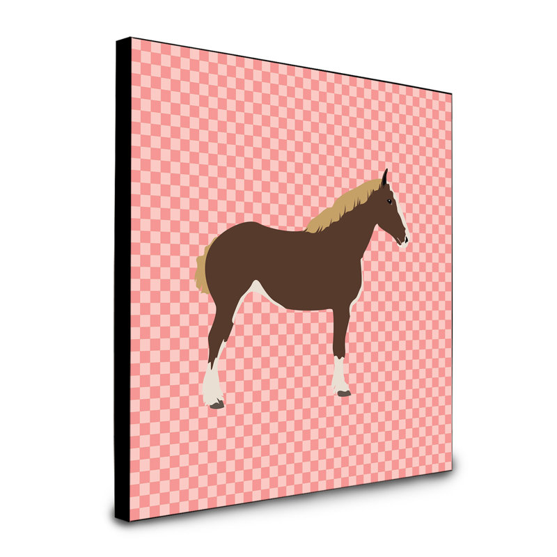 « percheron cheval check », art encadré Degarmo, Rose