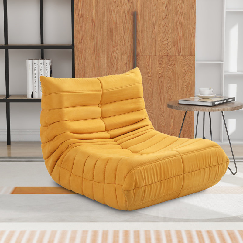 Pinecrest 35,4 po de large, Microfibre / microsuède jaune