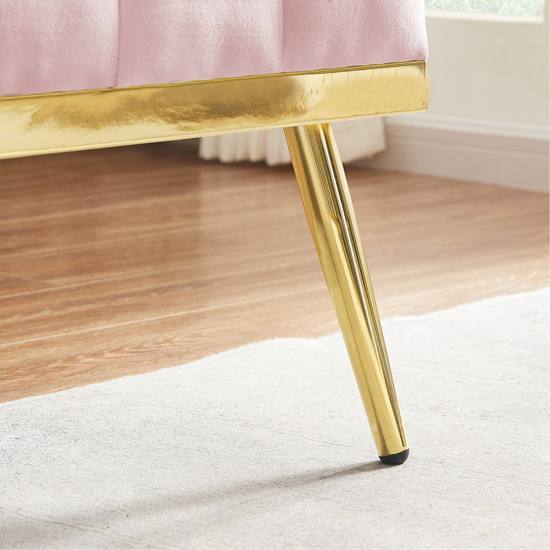 Canapé ROSE 2 SEATER, Velours rose