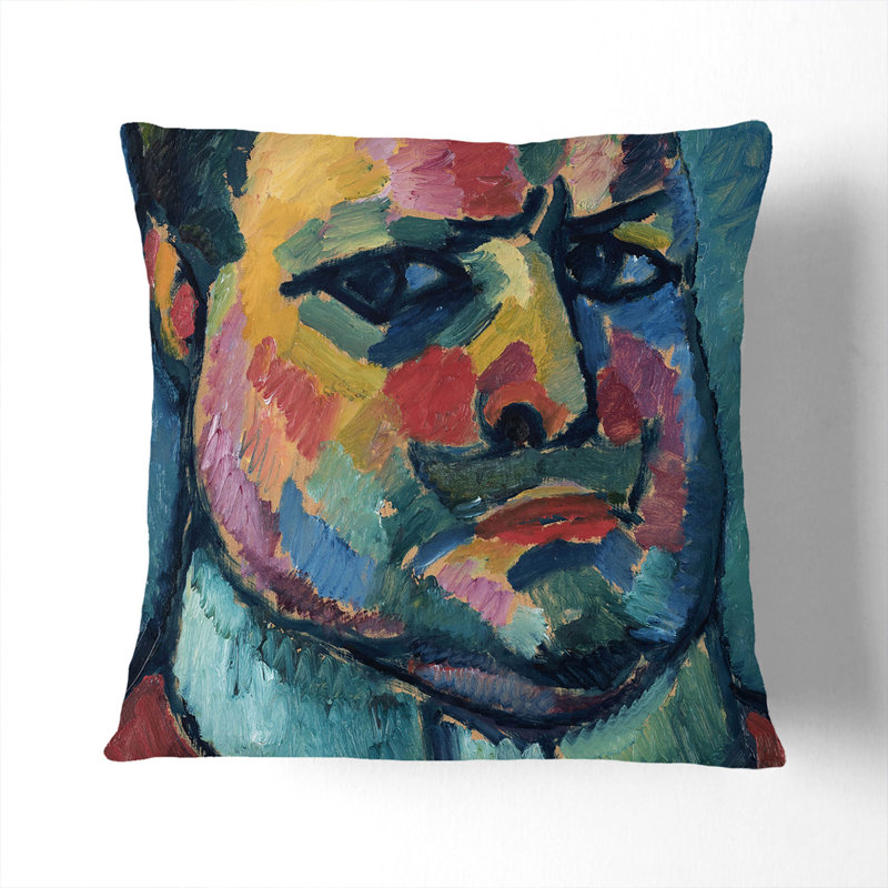 Self Portrait Square Throw Cushion, 40cm H x 40cm W x 15cm D