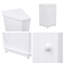 Armoire de coin 31 po avec porte et armoire de salle de bain en MDF imperméable pour articles de toilette et serviettes-954119875