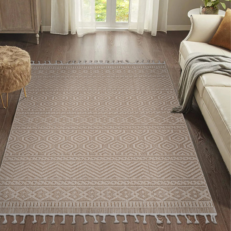 6x9 Geometric Area Rug - Stress- Stain Resistance, Non-shedding For Living Room, Bedroom, Dining, Entryway, Nursery, Dorm, Study, Office, Kitchen Indoor Stain-, Non-shedding, Enhances Room Decor