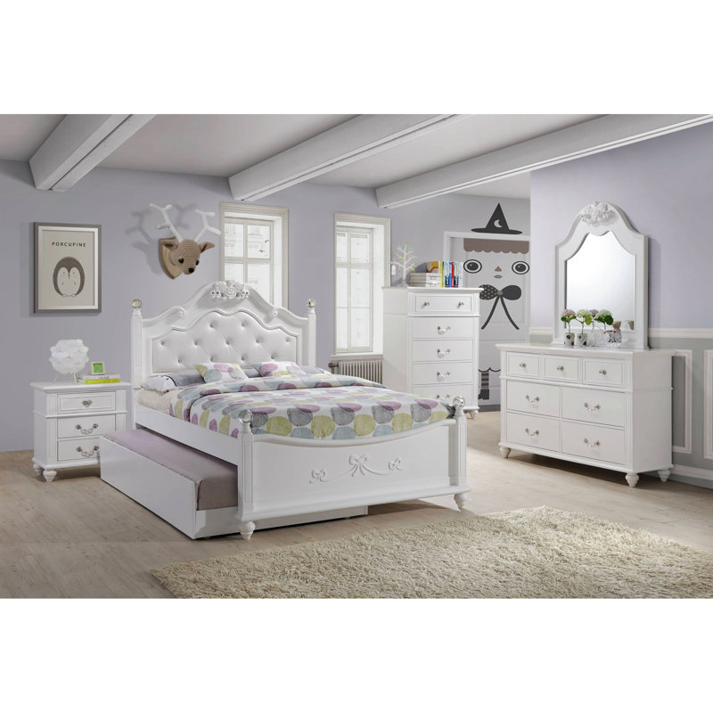 Ensemble de chambre à coucher avec lit gigogne 3 pièces Guice