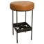 Ensemble de table de bar 36 po avec 2 tabourets de bar Emmett en cuir brun clair Jaden