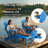 HDPE Folding Adirondack Chairs with Retractable Ottoman, 5-Position Adjustable Backrest (Set of 2)-858991866