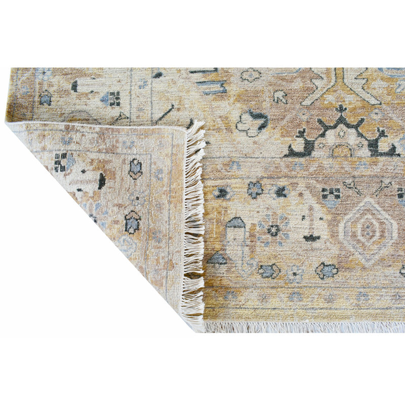 Handmade Wool Abstract Area Rug, Rectangle 6' x 9'