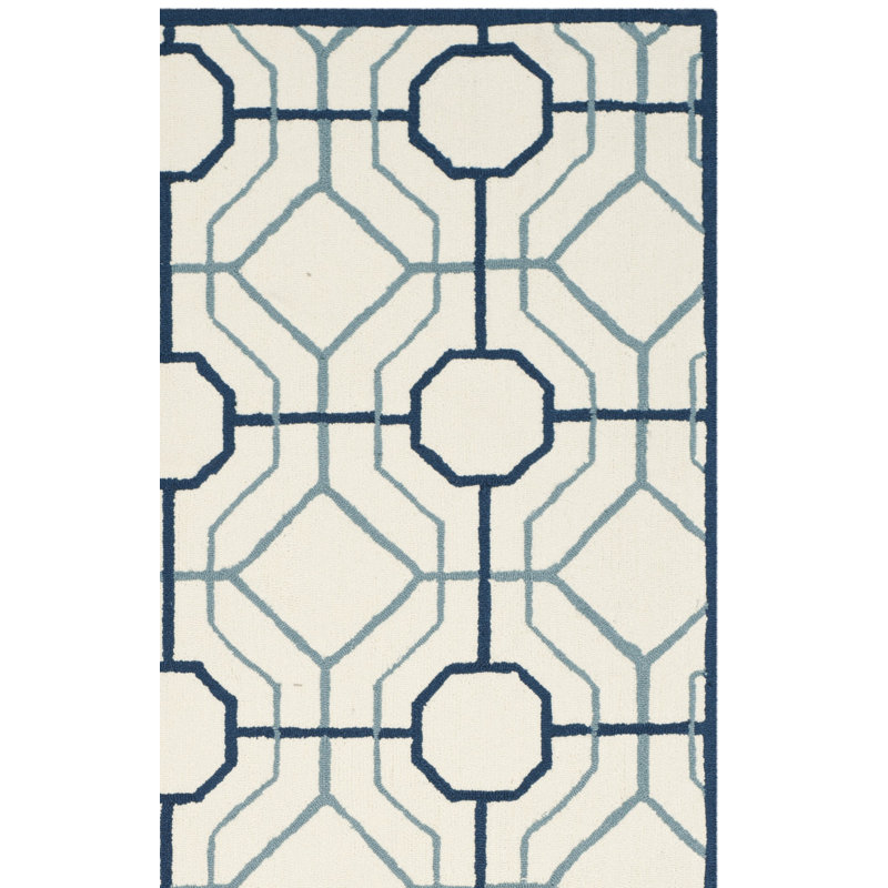 Naya Hand Hooked Performance Geometric Rug, Runner 2'3" x 8'
