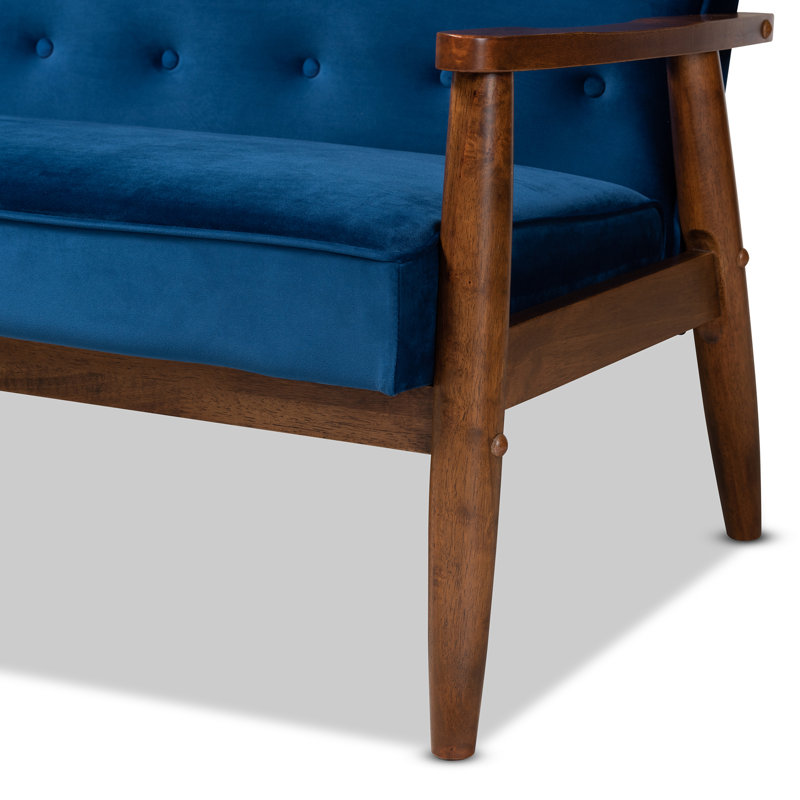 Fauteuil Vanhook, 100 % polyester bleu marine
