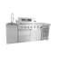With Tap Stainless Steel Islands, Stainless Steel/Granite, Outdoor Kitchen Sink Cabinet, Silver-139096450